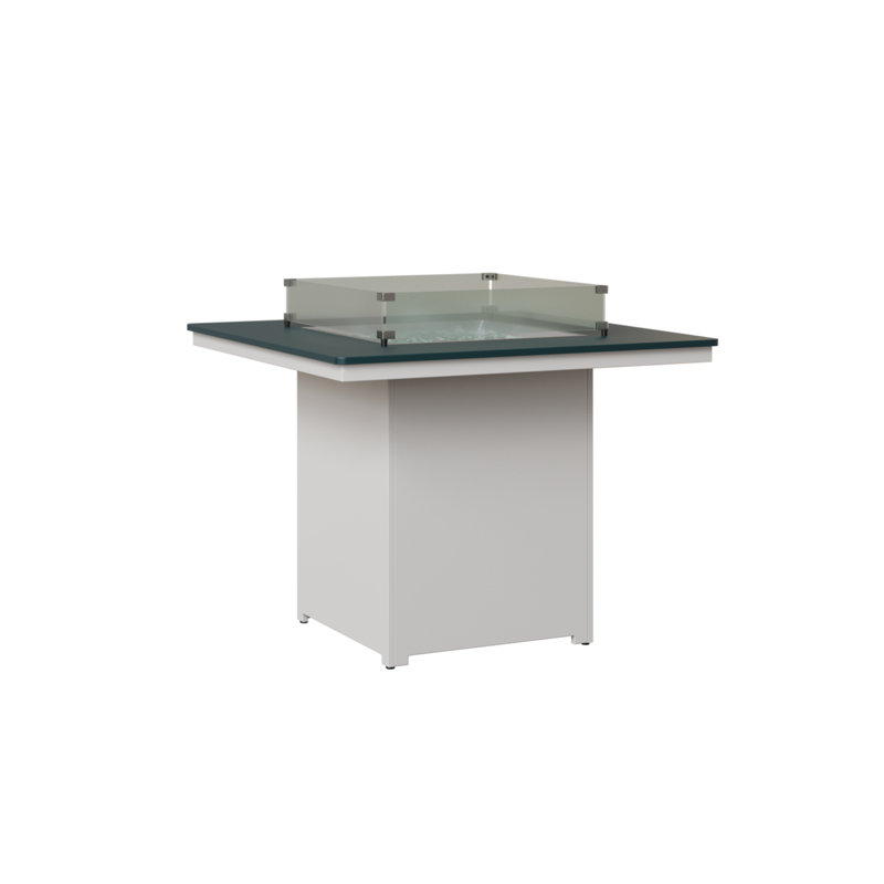 Berlin Gardens Numa Fire Pit Counter Height Table, 35.75" H x 47" W x 47" D, Berry