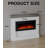 39“ Electric Fireplace with Mantel, Ultra Thin Fireplace Insert, 12 Color Changing Flame, 5 Brightness Levels, 750W/1500W Heater, Remote Control, 1-8H Timer & Overheat Protection-1670270160-1846883396