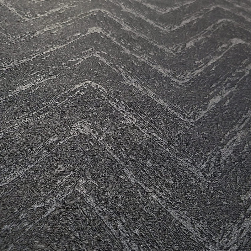 Faux chevron texturé noir anthracite texturé