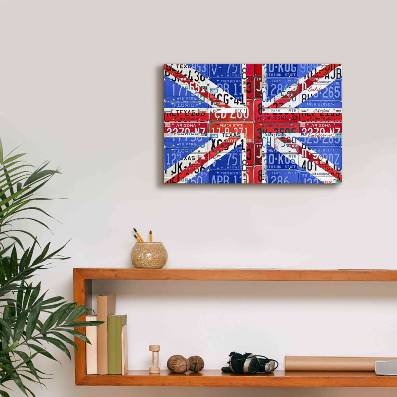«UK Flag Licence Plate» par Design Turnpike, H 12 po x l 18 po x P 0,75 po
