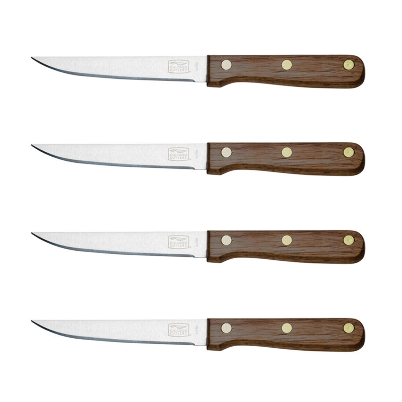 Chicago Cutlery Tradition 4 Piece High Carbon Stainless Steel Steak Knife Set