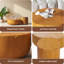 Ensemble de tables basses rondes pour l'intérieur et l'extérieur, ensemble de tables basses à grain de bois moderne, robuste, imperméable, sans assemblage pour table de patio, jardin, cour, (ensemble de 2)-59390258