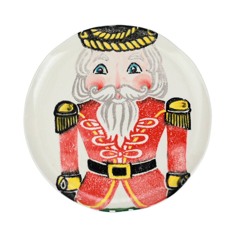 Nutcrackers Handmade Terra Bianca Dinnerware Set, Red/Green/White