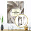Ajaysia White Minimalisme Spiral Poteries - grand miroir mural abstrait en spirale-820351242