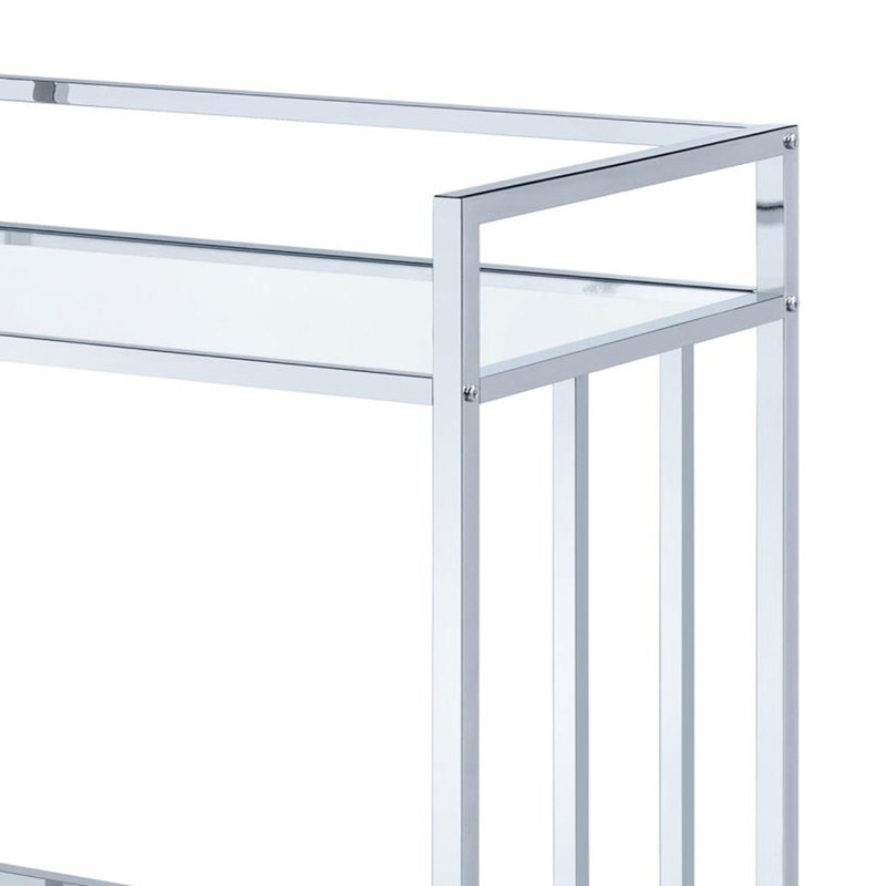 Metal Bar Cart, Chrome