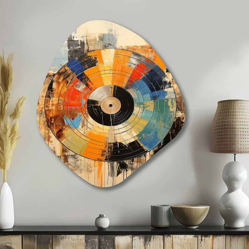 Art mural asymétrique en métal Crystaline, H 35 po x l 31 po