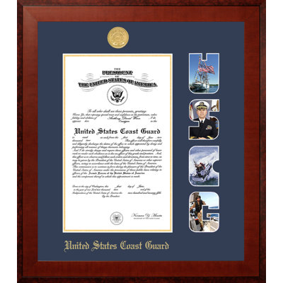 Coast Guard Certificate Honours Picture Frame