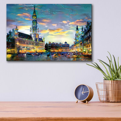 «Brussels Brussels Night» par Pierre Gavidia - peinture sans cadre
