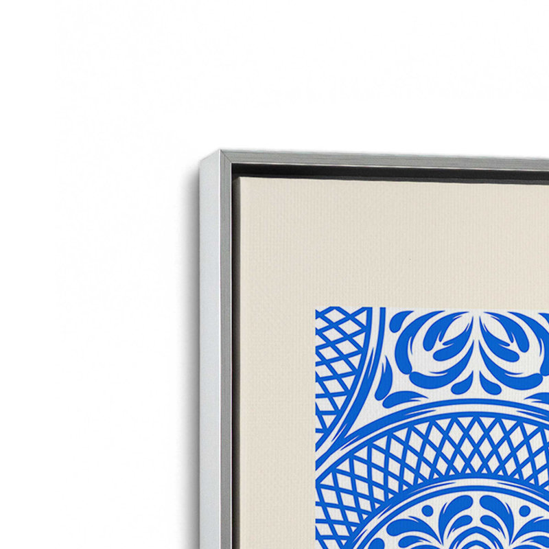 Impression sur toile dans un cadre marocain, H 36,75 po x l 24,75 po, Chrome poli
