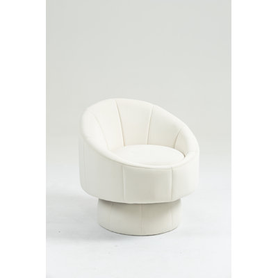 Chaise d'appoint Mid-Century moderne avec structure en bois, chaise pivotante rembourrée pour chaises de salon avec coussin de taille, fauteuil de lecture pour véranda de chambre à coucher