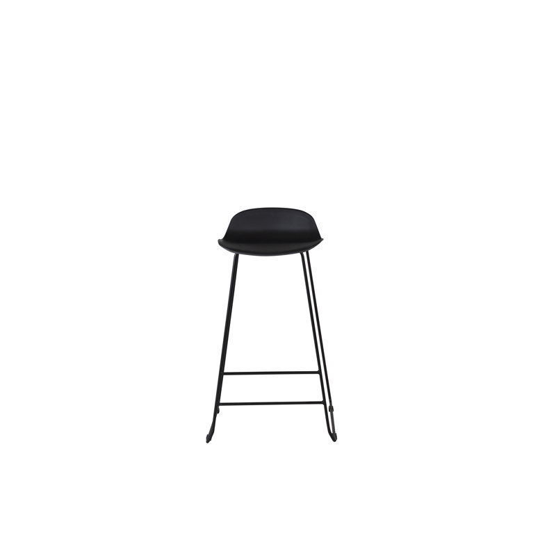 Anjuma Counter Stool with Metal Frame, Black