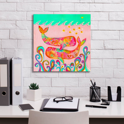 «Pink Whales» par Wyanne, toile épique «Pink Whales» par Wyanne
