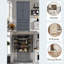 Garde-manger Farmhouse avec 3 tablettes réglables, 8 tablettes de porte et 3 tiroirs-1184427401