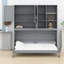 Lit escamotable avec armoire supérieure, tablettes-763922153