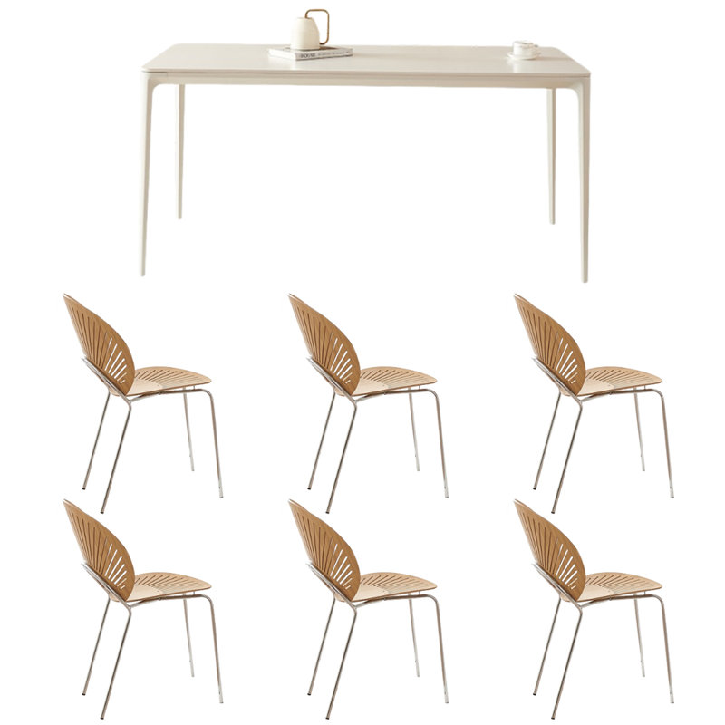 Table et chaise de salle à manger simples et pratiques, H 29,1 po x L 62,9 po x l 31,4 po