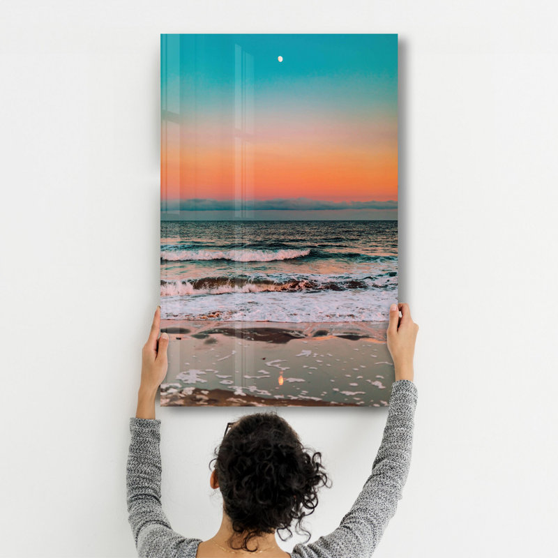 Élégante peinture murale en verre trempé de 13,8 po x 21,7 po | 100% verre trempé, épaisseur: 0,16 pouce | Imprimé UV pour des couleurs éclatantes | Parfait pour la décoration intérieure, le salon et les espaces de bureau