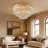 32 3-Layer Crystal Luxury LED Remote Control Ceiling Lamp