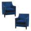 Chaise d'appoint 29,5 po Khodyn - Chaise en velours, garniture cloutée raffinée, revêtement en velours luxueux-78451459