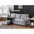 3 - Seat, Pull Out Sectional , Storage Chaise, Convertible, Twin Sleeper Bed, Removable Back Cushions, Hosting Overnight Guests, Linen Gray Seat Upholstered With Convertible Chaise Storage, Cushions-1915913972