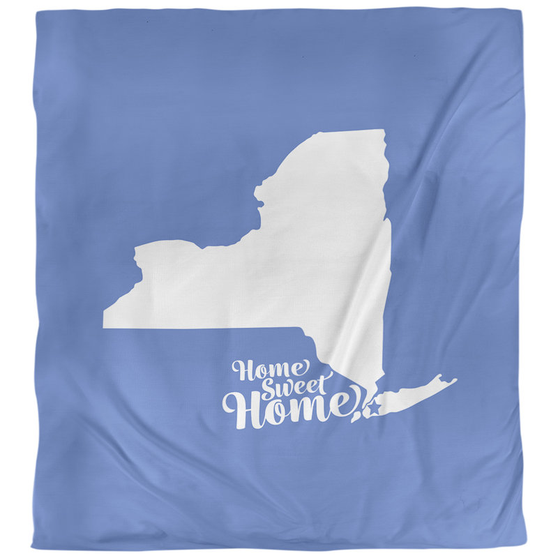Housse de couette à la maison douce, Bleu, Microfibre