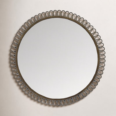 Squiggle Rectangle Mirror Bronze
