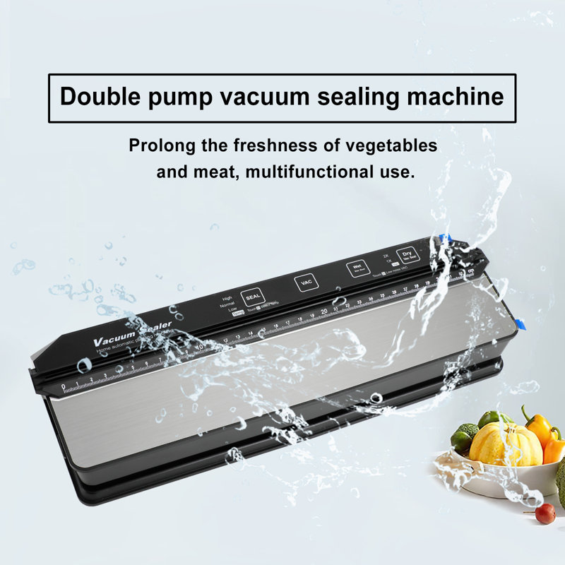 Dry and Moist Food Vacuum Sealer with Sealer Bags, Black/Silver
