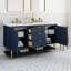 Ensemble de meuble-lavabo double 60 po avec comptoir en quartz Calletano
