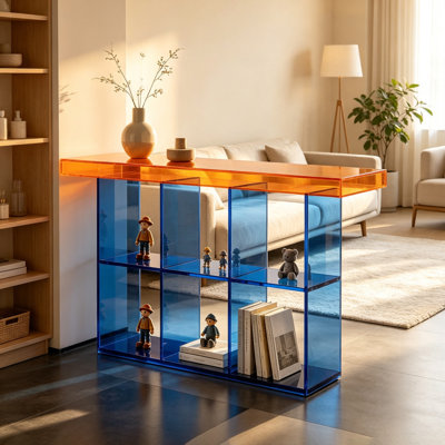 Console orange orange bleu