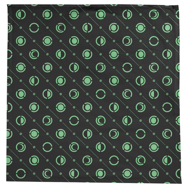 Nappe des phases de lune classiques, Noir/vert