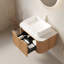 Meuble-lavabo mural 30 po avec lavabo en céramique et tiroir de rangement-2078523417