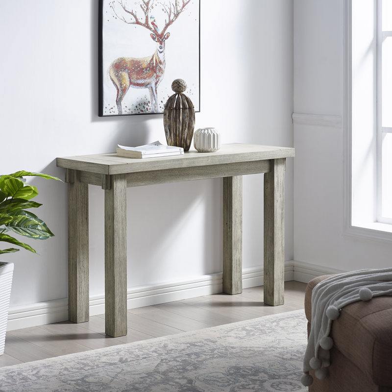 Lamartine 112cm Solid Wood Console Table, Light Grey
