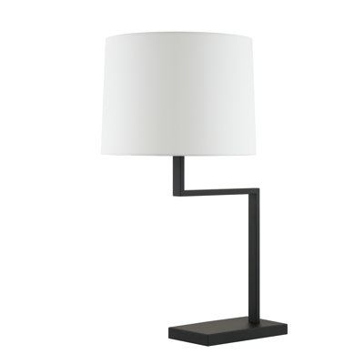 Zulfa 30" Table Lamp with Fabric Shade, Black