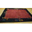 Tapis bleu marine, rouge / rouille