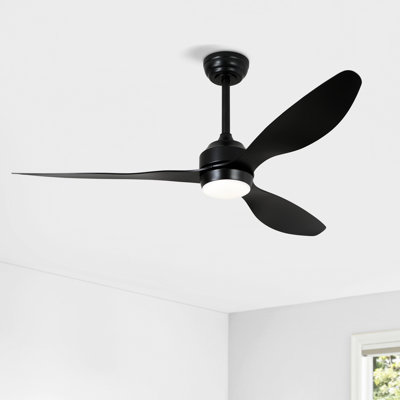 Ventilateur de plafond 52 po avec lumières et 3 ventilateurs de plafond en ABS à 6 niveaux