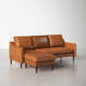 Daylen 2 - Piece Genuine Leather Reversible L-Sectional