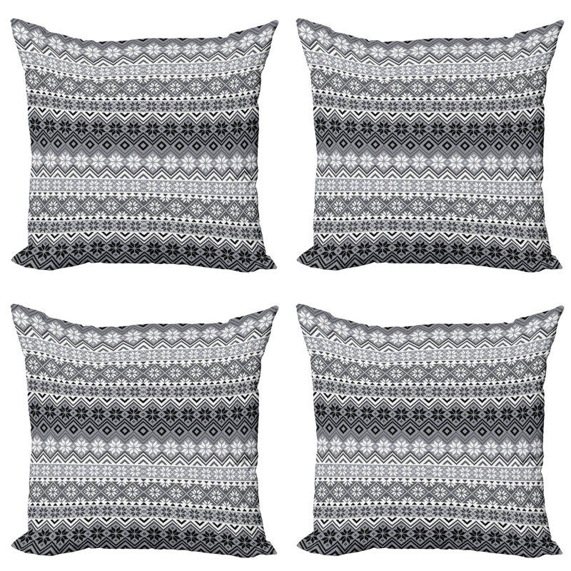 Geometric Reversible Pillow Cover, 24" x 24"