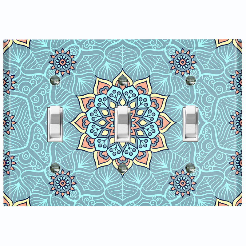 Plaque murale d'interrupteur à bascule Mandala