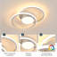 2-Light 40cm Oval LED Ceiling Light-63219642