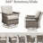 2 Piece Swivel Rocker Patio Chairs In Gray/beige With 5-inch , , 360 Motion, Ergonomic Cushion, High Back For Relaxation Gray/beige, Weather-, Swivel, High Design