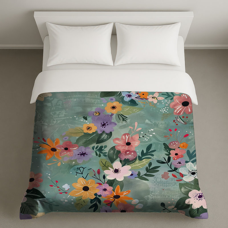 Housse de couette Floral Bedding Nature Boho Boho, Grand lit
