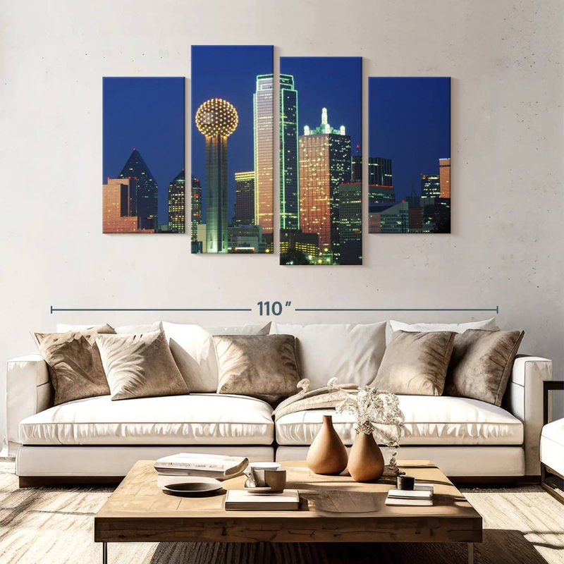Sireci Dallas Skyline Lights, 54'' H x 84'' W