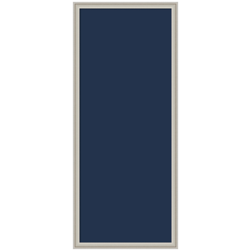 Tableau d'affichage en lin encadré en tissu, Marine, H 42 po x l 18 po x P 1,25 po, Argent Florence