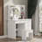 39.4'' Wide Makeup Vanity Set with Stool and Mirror