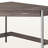 Herald Dark Taupe Finish Computer Desk With Silver Metal Leg, 29.88" H X 41.88" W X 41.88" D