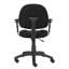 Chaise pivotante Jea, accoudoirs réglables, tweed noir, roues-117561199