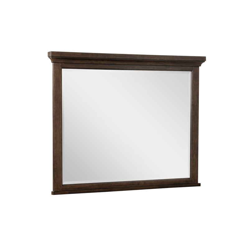 Ensemble de chambre à coucher à panneau classique avec finition brune, Grand lit, 6 pièces