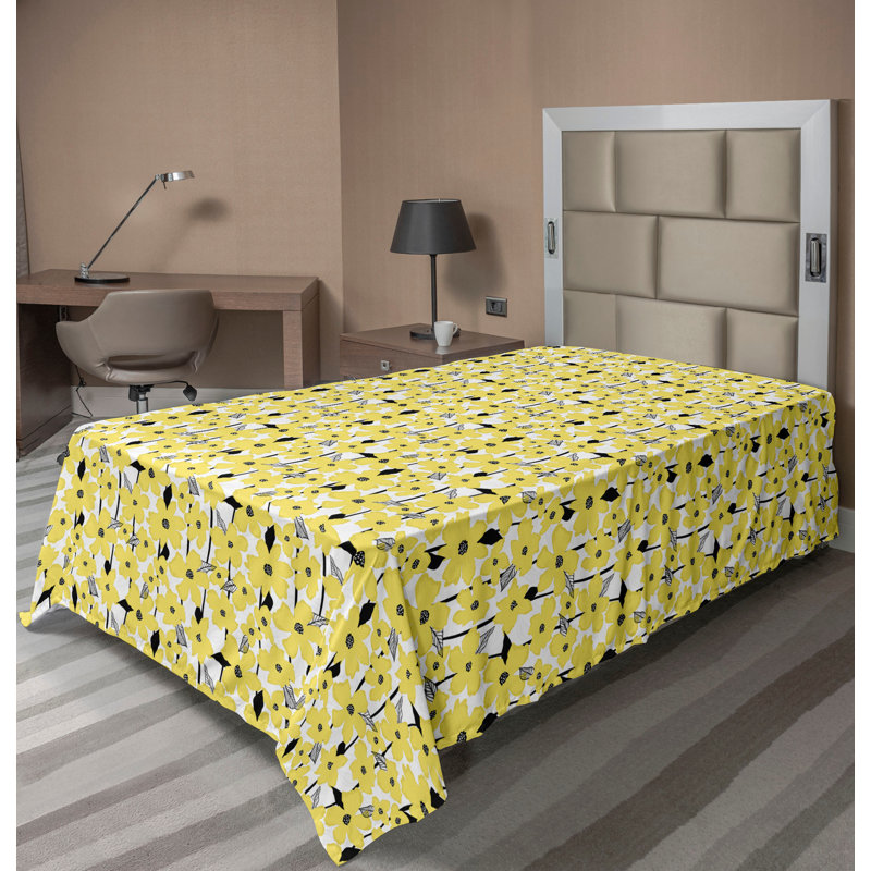 Drap-housse à motif floral Ambesonne