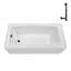 Baignoire en alcôve en acrylique blanc brillant avec drain externe 60 po x 30 po Streamline-101699311