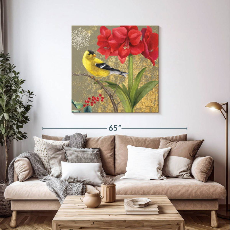 Crowle Winter Birds Goldfinch, 39" H x 39" W