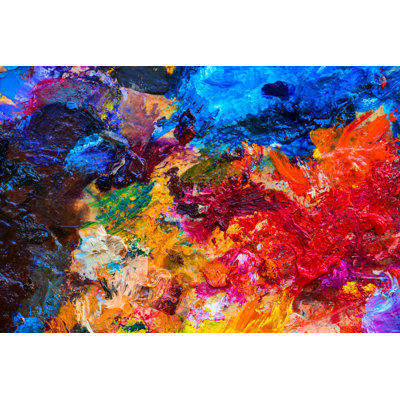 Oil Color Palette - Wrapped Canvas Painting